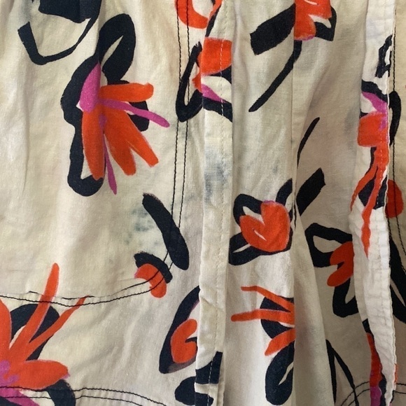 Tanya Taylor Quinn Floral Paperbag Linen Blend Shorts - Picture 7 of 10